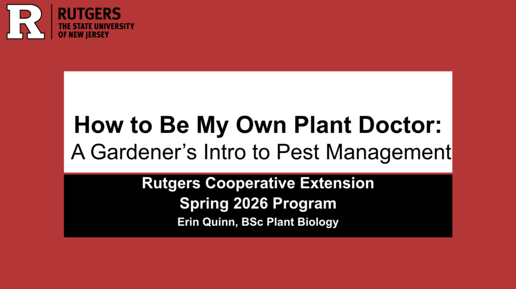 Presentation: How to Be My Own Plant Doctor: A Gardener's Intro to Pest Management